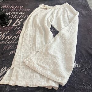 Just Living White Wide Leg Pants